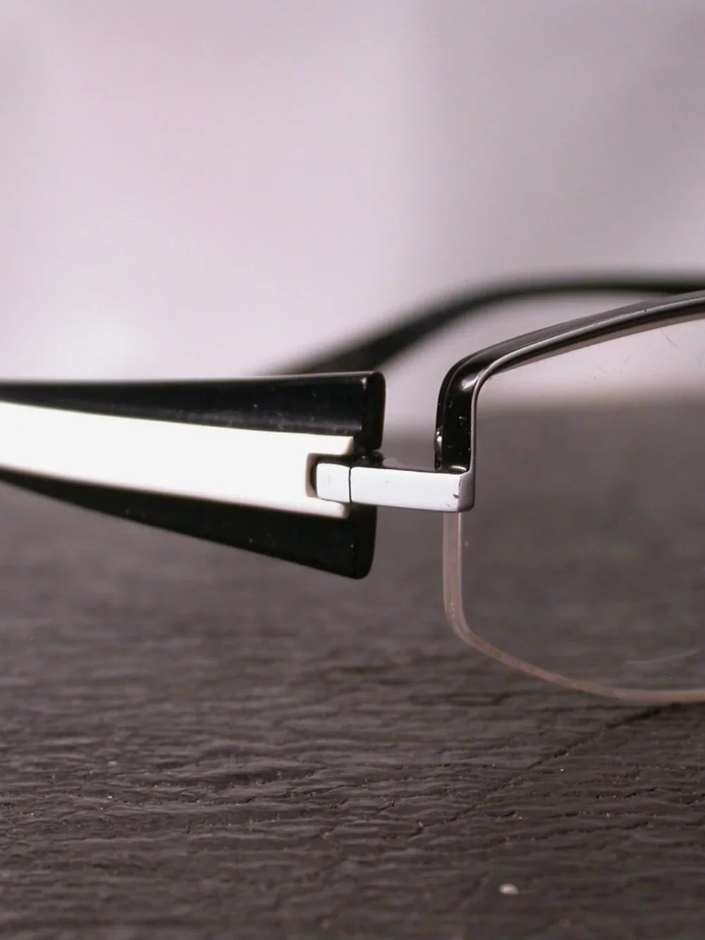 Alain Mikli Black and White Metal Modern Eyeglasses Frames Hand Made in France